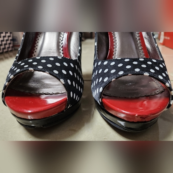 505. Rampage Gracee platform polka dot heels - Picture 5 of 11